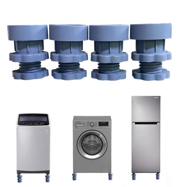 JASDONE Anti Vibration Pads for Washing Machine Washing Machine Feet Pads Shock Absorber Noise Cancelling Washer Support Pads Round small Size (Slate gray colour)