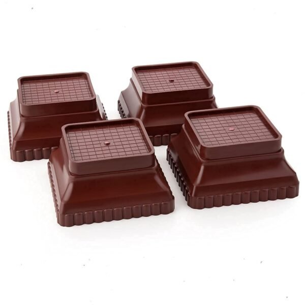 ‎JASDONE ® Furniture Base Stand, Washing Machine Stand,Fridge Stand for Single Door and Double Door (Set of 4) BROWN Square)
