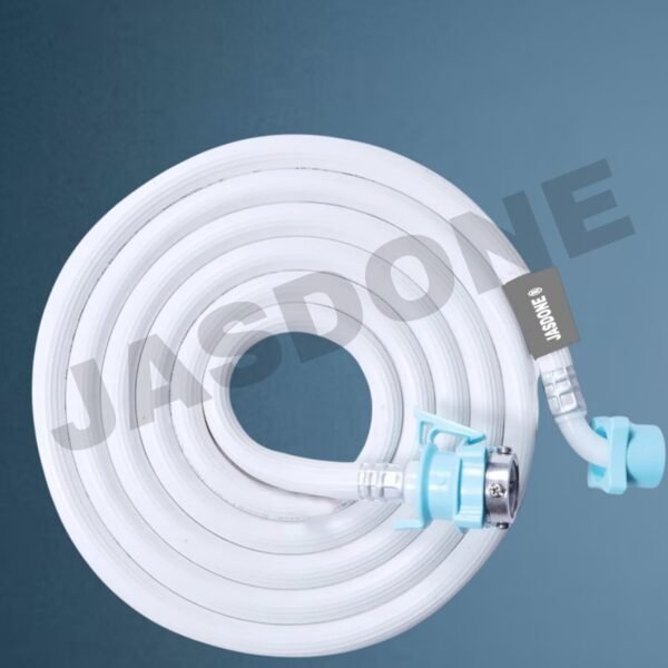 JASDONE 4 Meter Flexible PVC Washing Machine Water Inlet/Inflow Hose Pipe with 2 Type Tap Adapters/Connectors for Front & Top Load Fully Automatic Washing Machines (4 meter)
