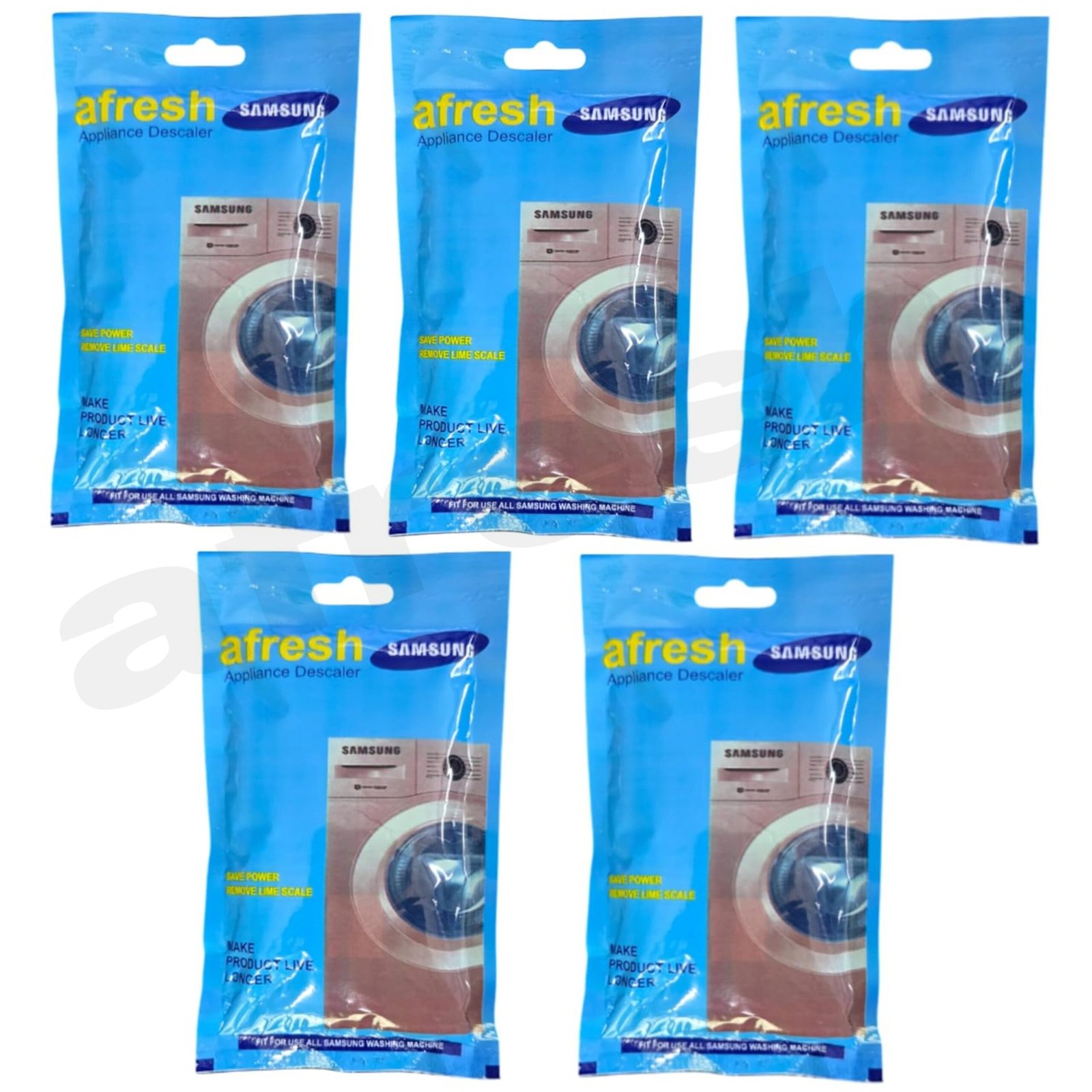 Afresh ™ Original Descal for Samsung Washing Machine Drum Cleaning Powder Descaling Powder compatible with Top & Front Load Samsung Washing Machine (Washing & Drum Cleaner) Scale Remover (5)