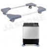 JASDONE ® Semi Automatic Stainless Steel Adjustable Washing Machine Stand/Trolley min 27"x 15" to max 32" x 21" for All Brand 6kg,7kg, 7.5kg, 8kg,9kg, 10kg Compatible with Whirlpool Goderaj LG