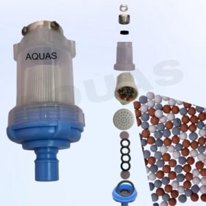 AQUAS™ Tap Adaptor with 4 MAGNET & CERAMIC BALL Softener Suitable and Compatible with IFB/BOSCH/LG/SAMSUNG Fully automatic washing machine and Dishwasher (pack of 1)