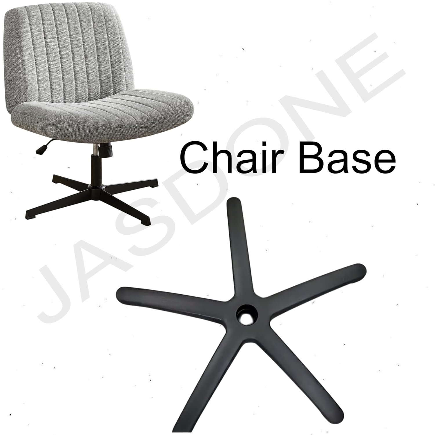 JASDONE Office chair stand wheel chair base revolving chair leg replacement Bar Stool Base (BLACK)(PACK 1)